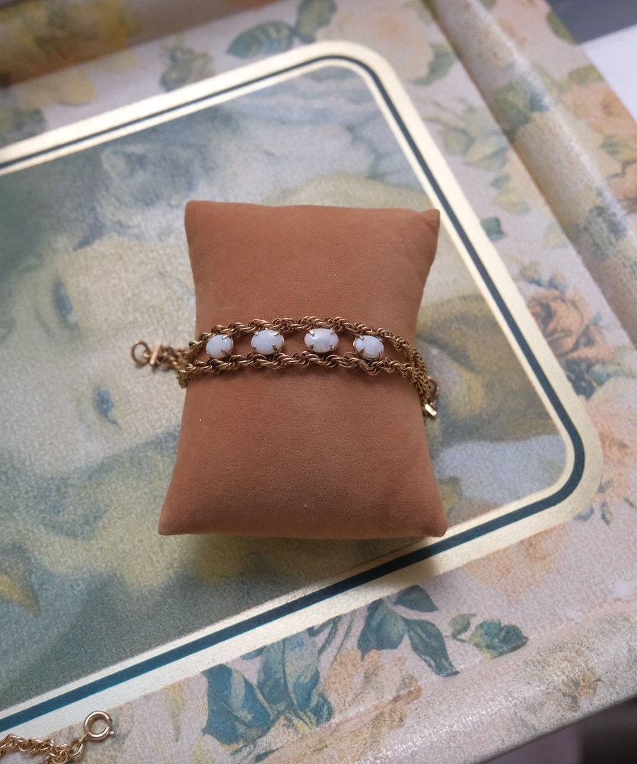 Rilla Opal Chain Antique Bracelet - Stone Cooper