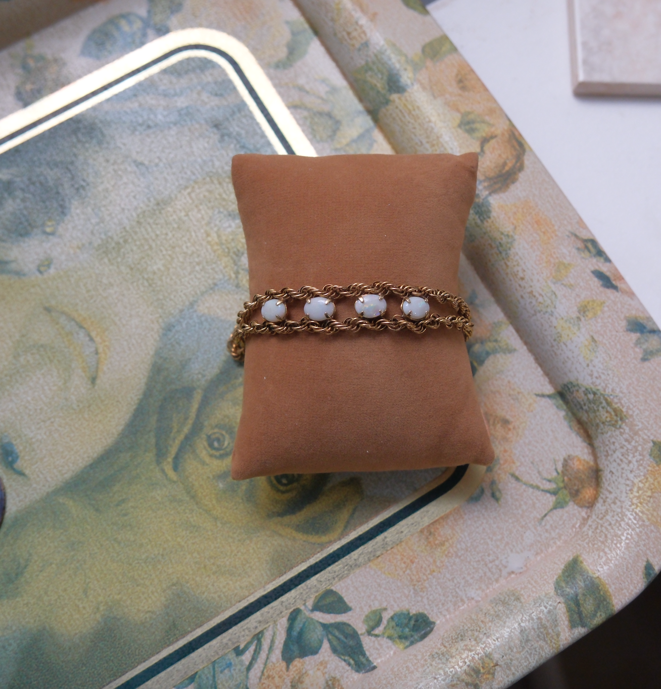 Rilla Opal Chain Antique Bracelet - Stone Cooper