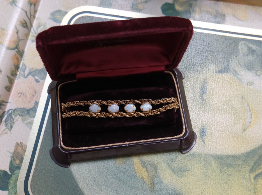 Rilla Opal Chain Antique Bracelet - Stone Cooper
