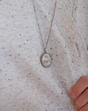 Elka Enameled Sterling Antique Locket - Stone Cooper