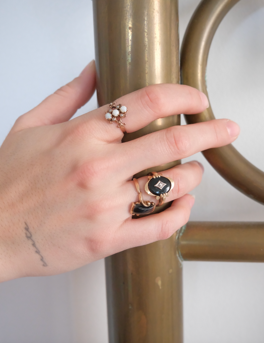 10K Vintage Agate Ring (6.5) - Stone Cooper