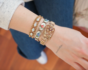 Antique Purple Flower Sweetheart Expansion Bracelet - Stone Cooper