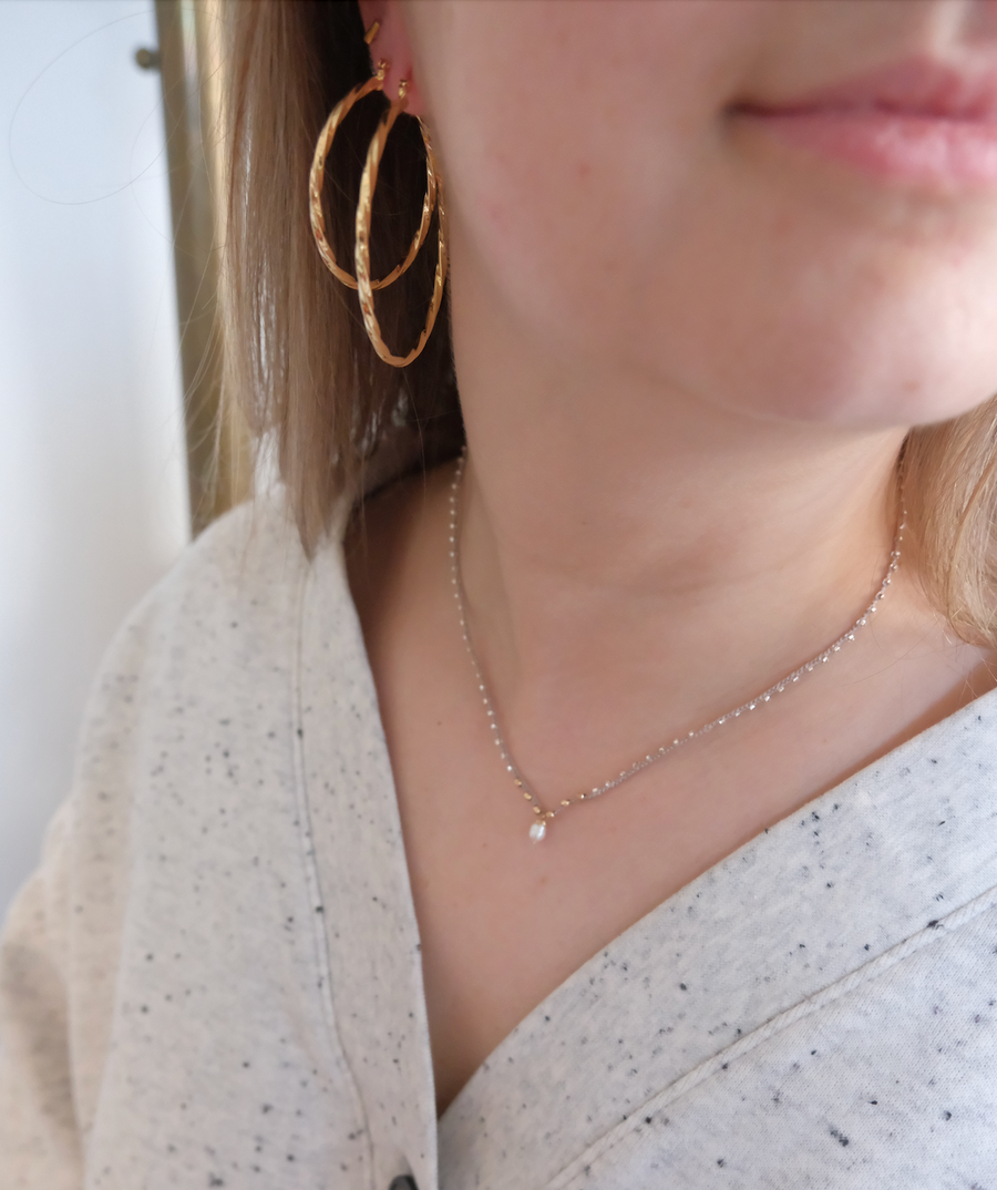 Gold Filled Twist Hoops - 1.5" or 2" - Stone Cooper