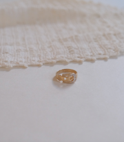 14K Vintage Two-Toned Buckle Ring (7.5) - Stone Cooper