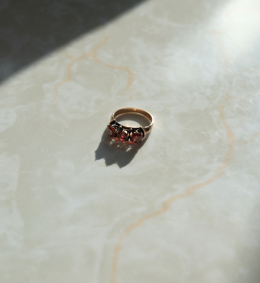 10K Victorian Garnet Ring (5) - Stone Cooper