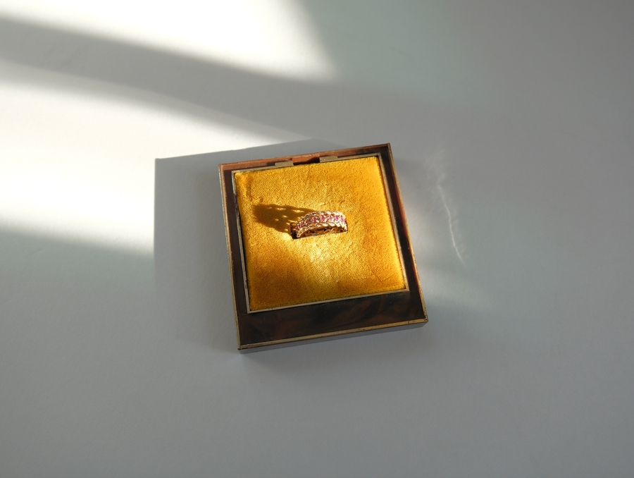 10K Vintage Ruby Braid Ring (7) - Stone Cooper