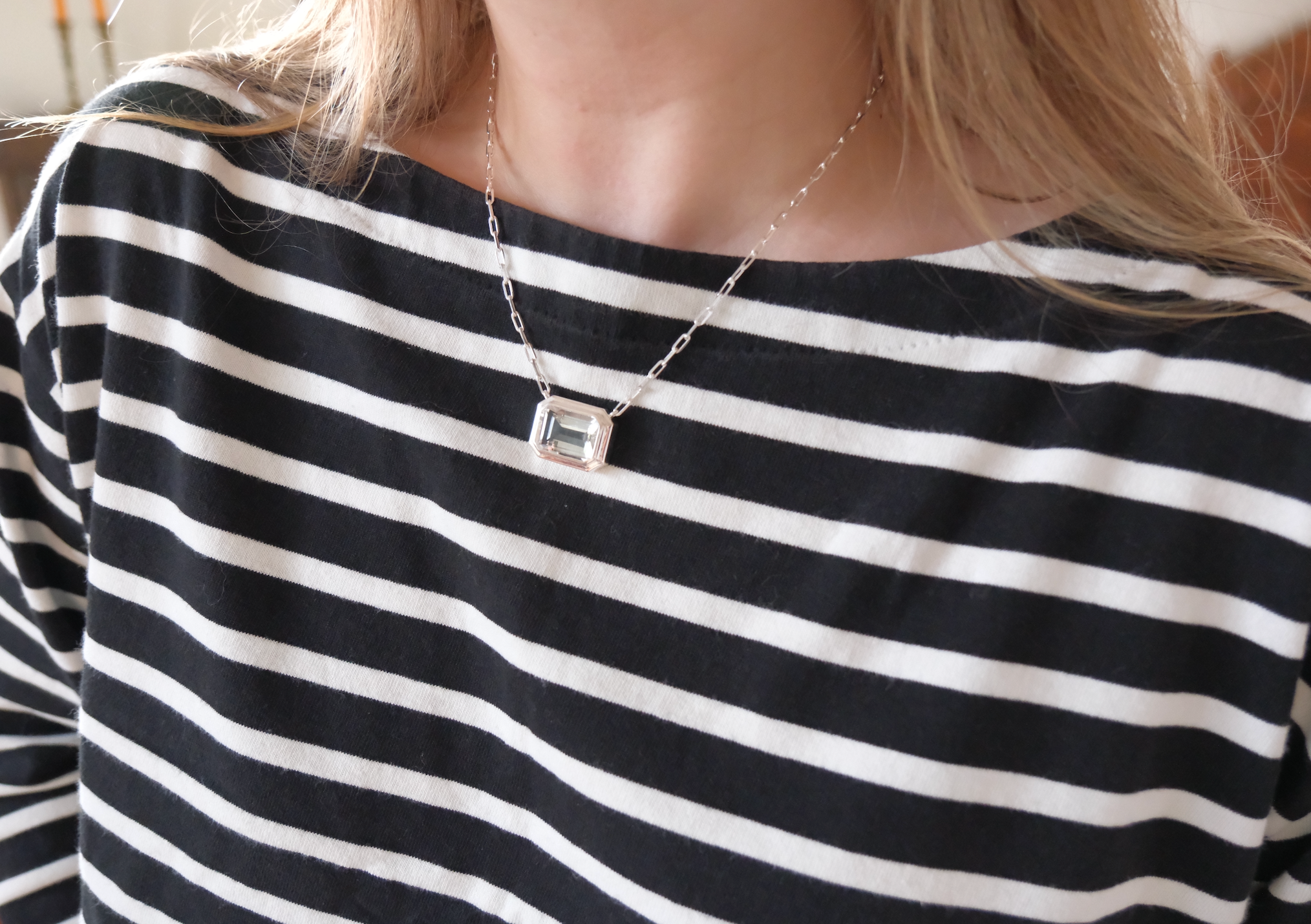 Sterling Herkimer Helly Necklace - Stone Cooper