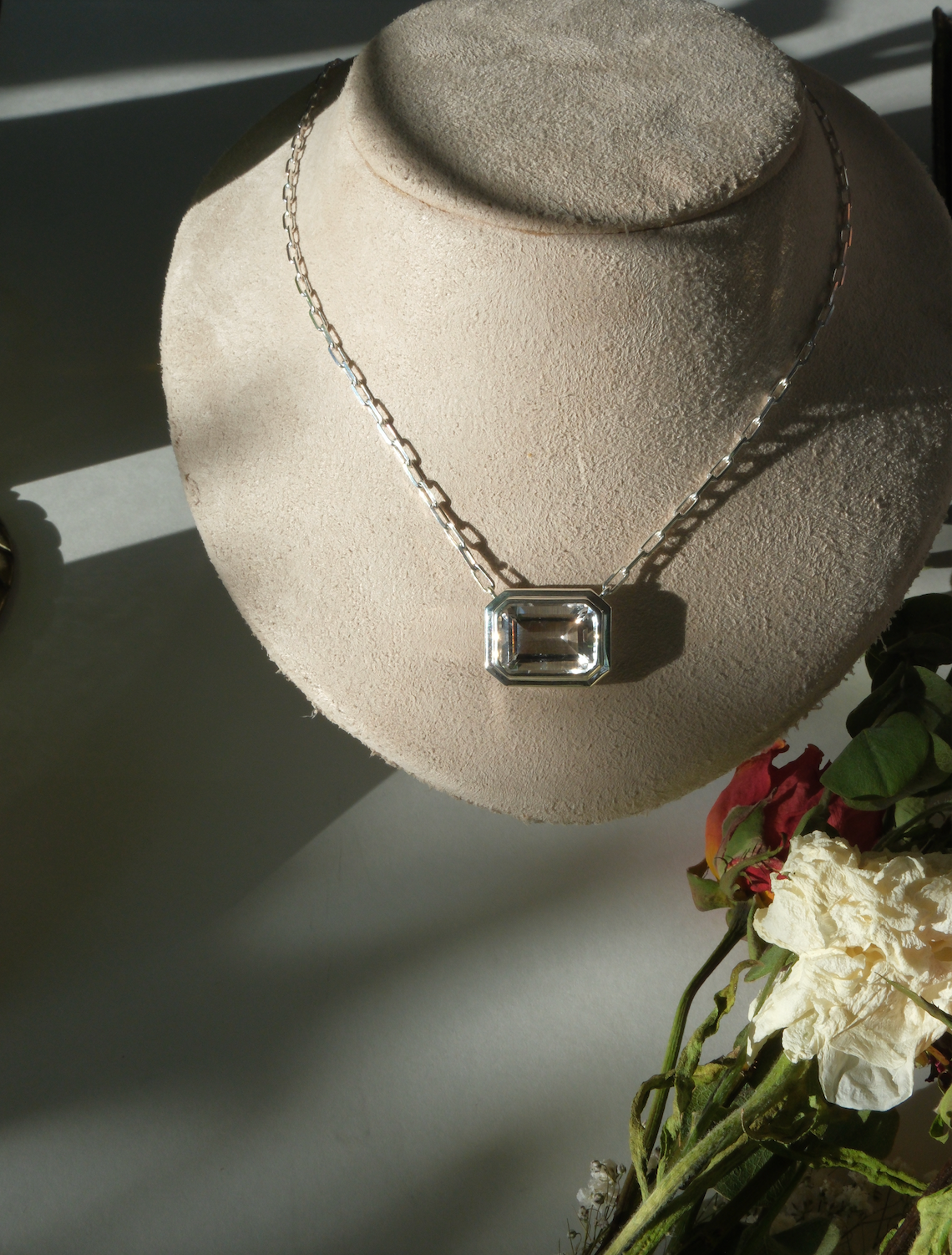 Sterling Herkimer Helly Necklace - Stone Cooper