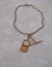 Celeste Gold-Filled T-Bar, Locket Necklace - Stone Cooper