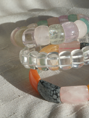 Quartz Stretch Stone Bangle Bracelet