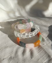 Fluorite Stretch Stone Bangle Bracelet