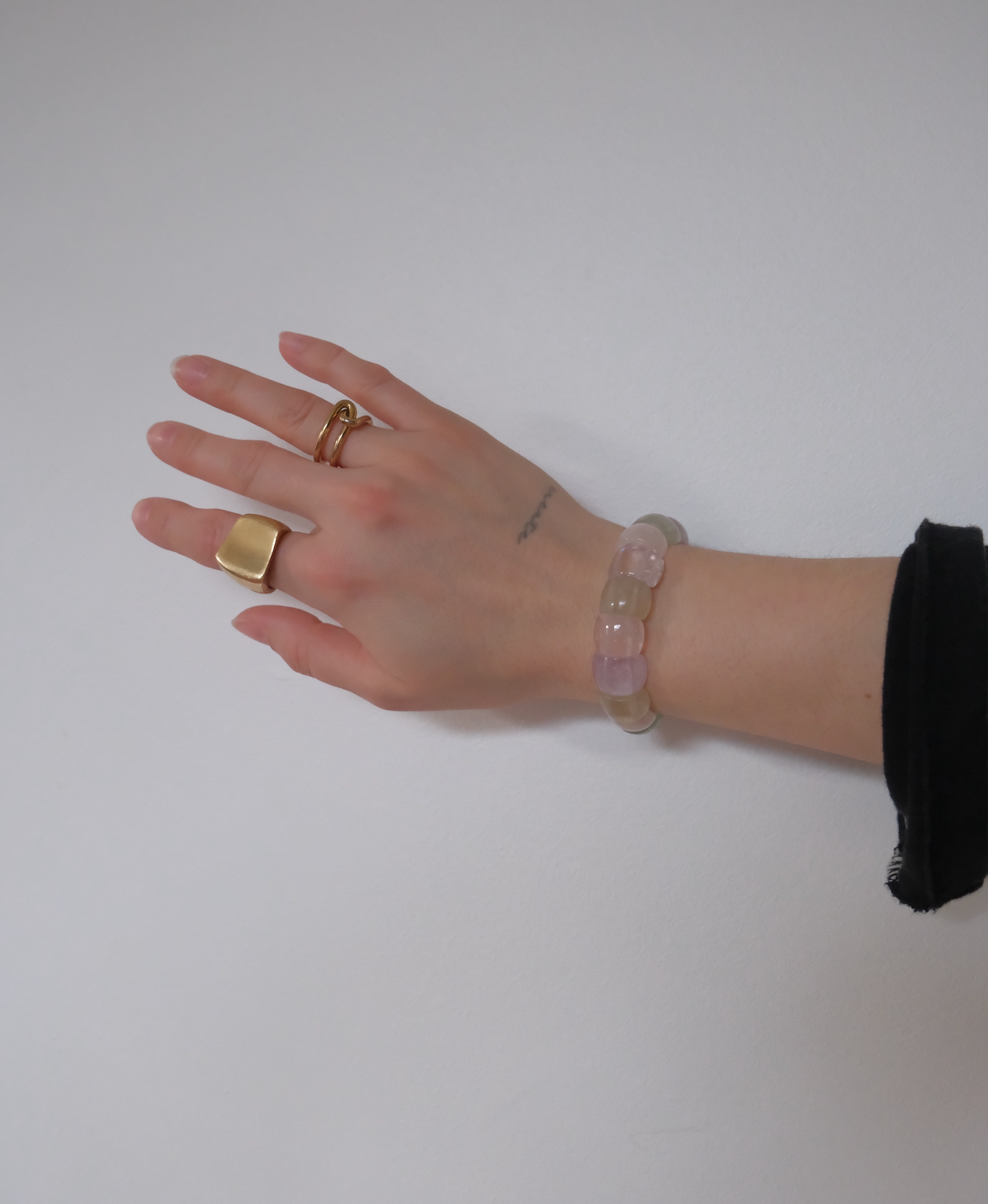 Fluorite Stretch Stone Bangle Bracelet