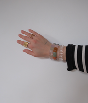 Fluorite Stretch Stone Bangle Bracelet