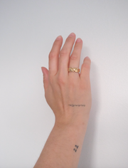 Retro Vintage 10K Gold Nugget Band (6.5)