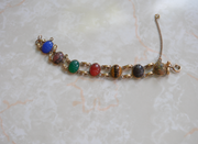 Arlene Double Strand Vintage Scarab Bracelet
