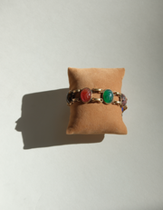 Arlene Double Strand Vintage Scarab Bracelet