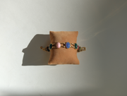 Marlene Double Strand Vintage Scarab Bracelet (7.5")