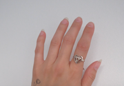 Vintage 14K White Gold Diamond Heart Ring (7)