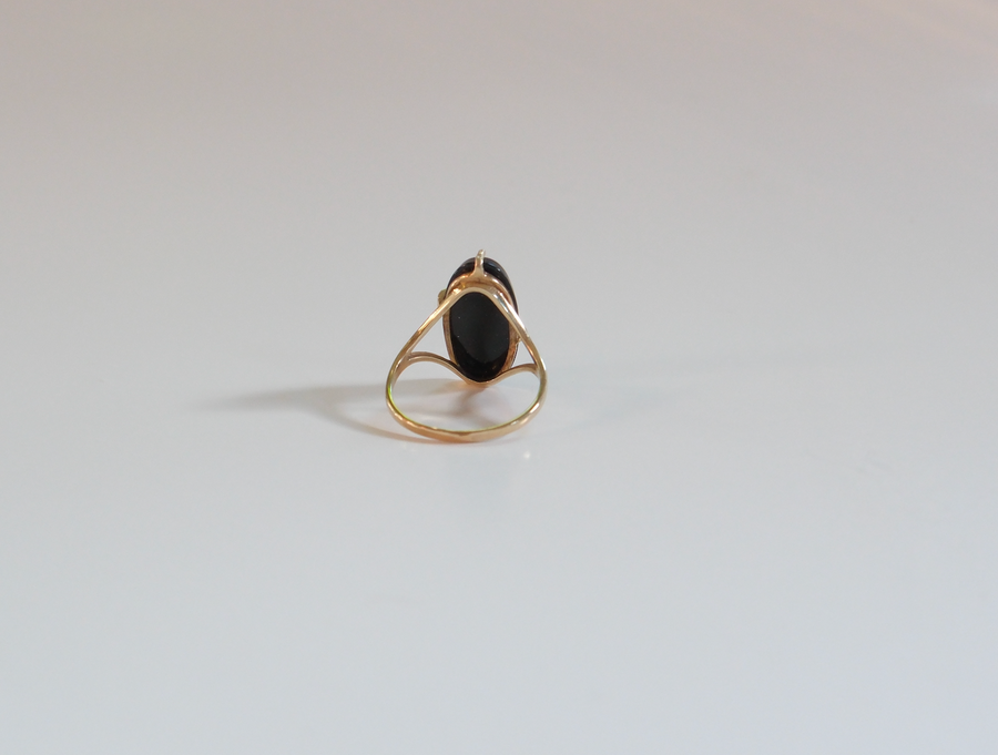 10K Vintage Onyx Diamond Ring (9)