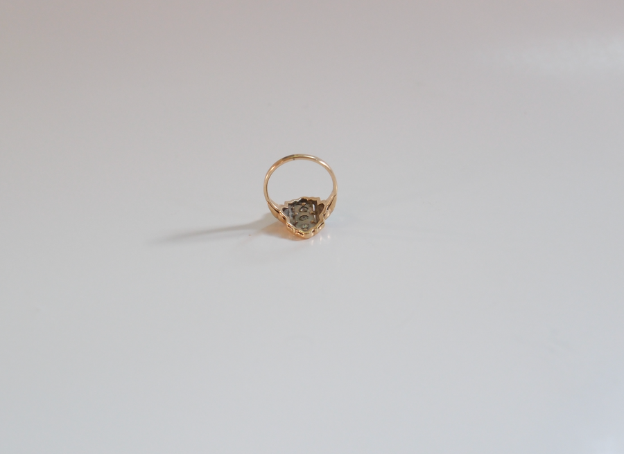 14K Two-Toned Deco Diamond Ring (4)