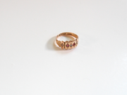9K Victorian Ruby & Pearl Ring (6.75)