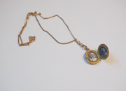 Celestial Gold-Filled Locket, Watch Chain