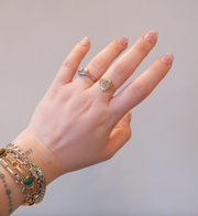 10K Vintage Diamond Signet (6.5)