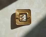 Large Art Nouveu Gilt Gold Buckle Brooch