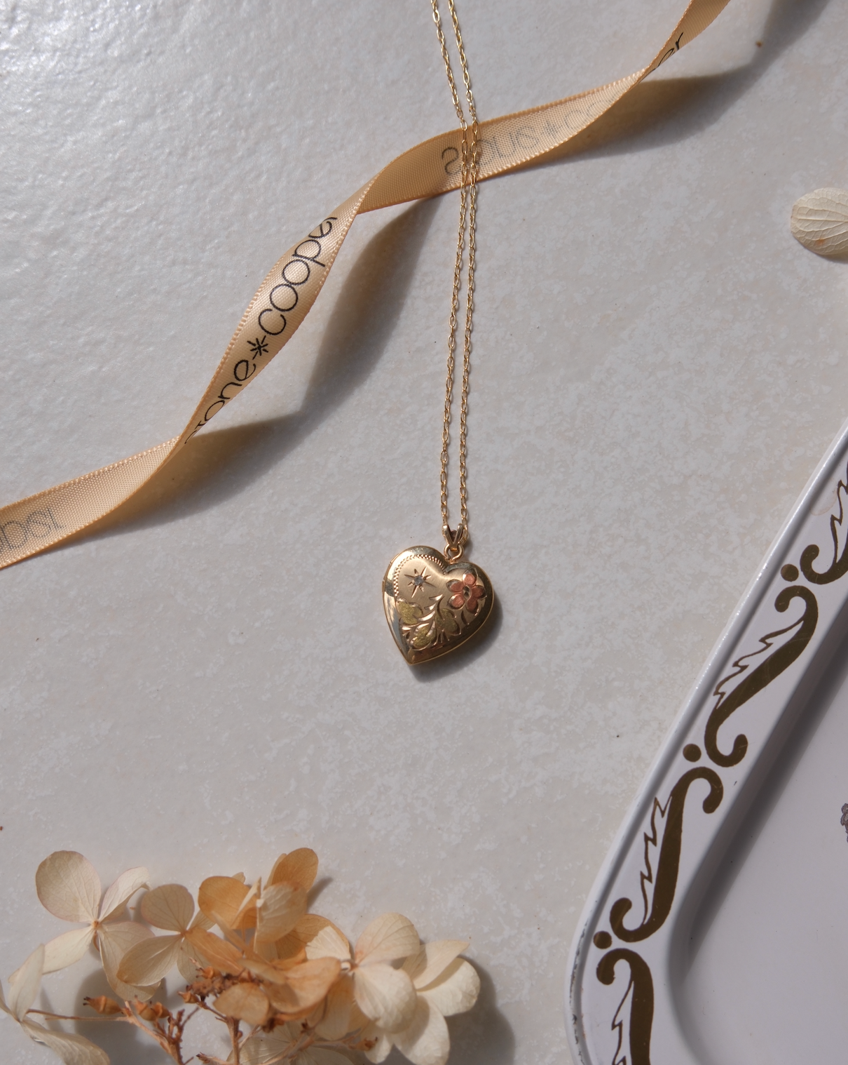 Debra Diamond Accent, Watercolor Gold-Fill Locket - Stone Cooper