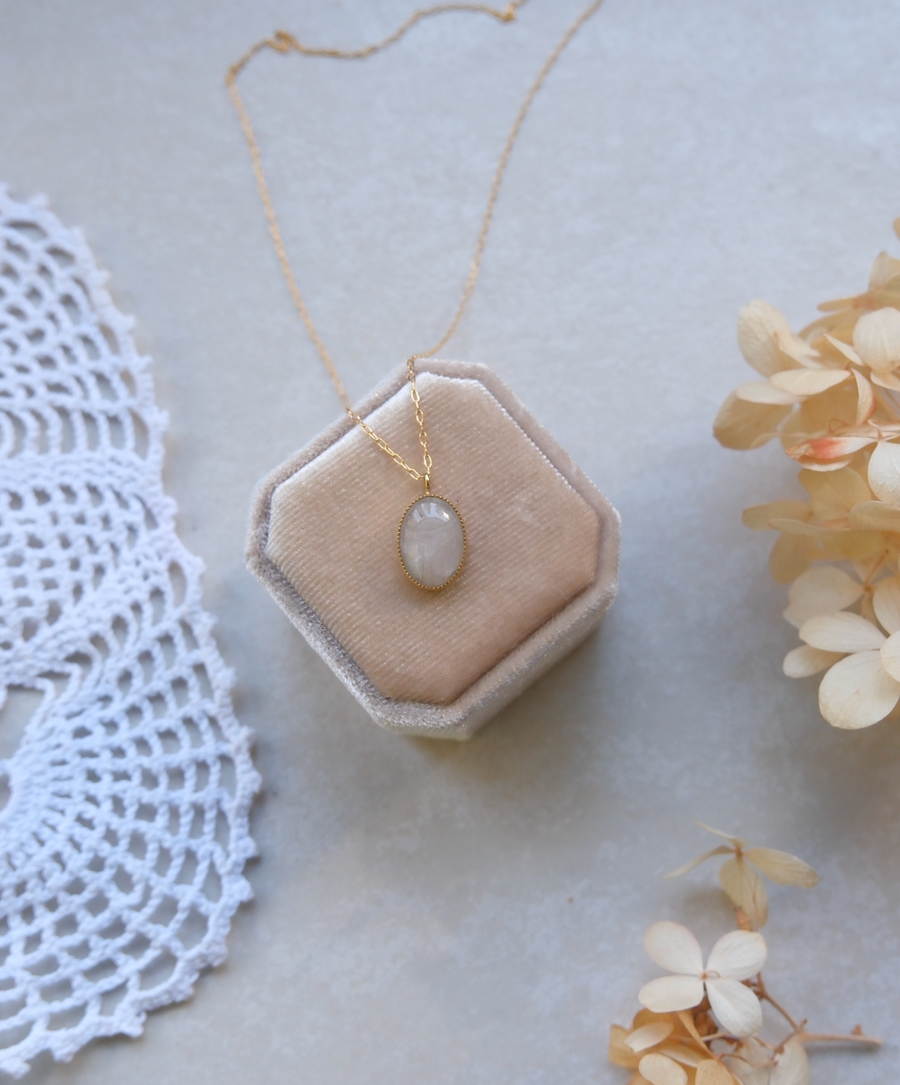Aurilla Quartz Scarab Necklace - Stone Cooper
