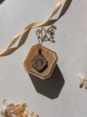 Agatha Horseshoe Gold-Filled Locket Fob Necklace - Stone Cooper