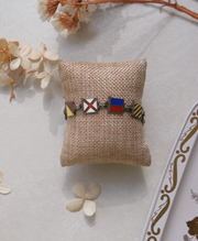 Solveig Nautical Flag Bracelet 'I Love You' - Stone Cooper