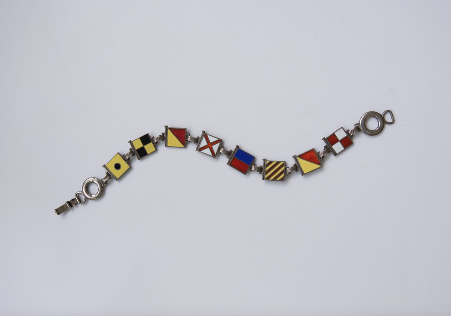 Solveig Nautical Flag Bracelet 'I Love You' - Stone Cooper