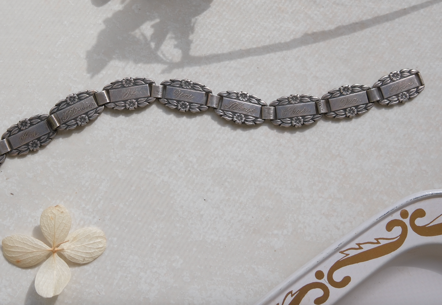 Madeline 'Forget-Me-Not" Bracelet, 1944 - "Always Thinking Of You..." - Stone Cooper