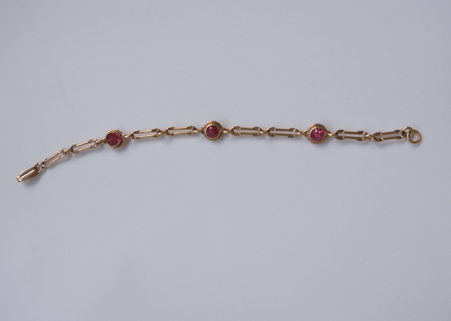 Marina Gold-Filled Pink Glass Bracelet - Stone Cooper