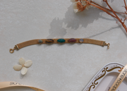 Oronzia Gold Filled Mesh Scarab Bracelet - Stone Cooper