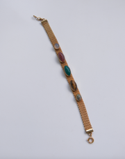 Oronzia Gold Filled Mesh Scarab Bracelet - Stone Cooper
