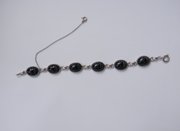 Agnes Onyx Silver Scarab Bracelet - Stone Cooper