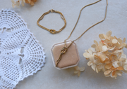 Camille Love Knot Chain Necklace, Bracelet Set - Stone Cooper