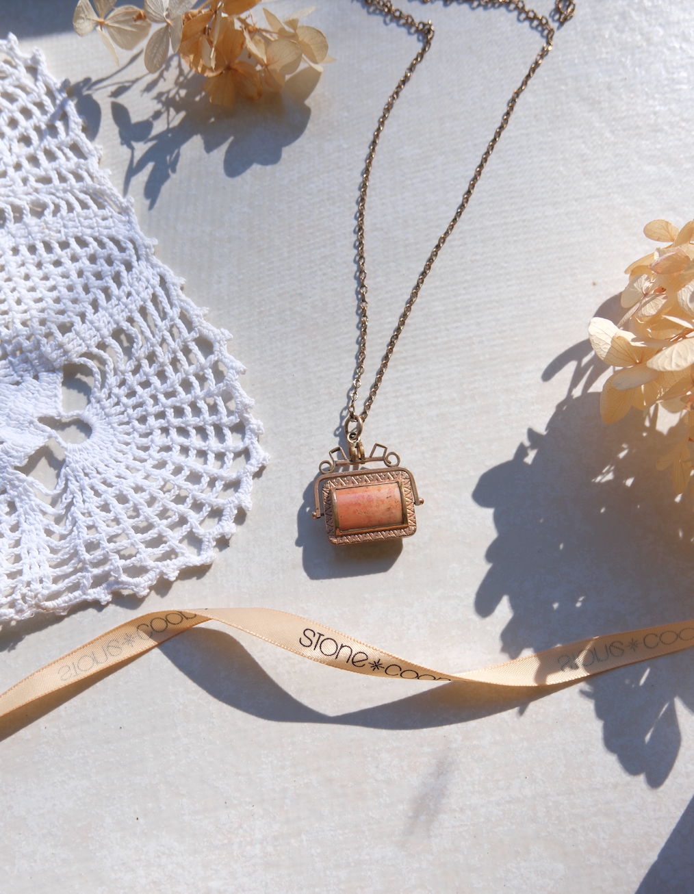 Clara Double Sided Spinner Fob Necklace - Stone Cooper