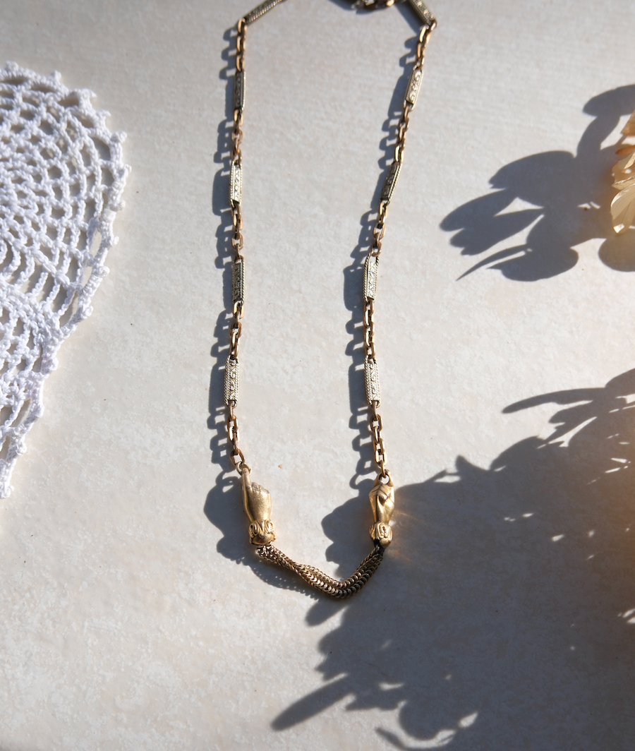 Stella Hands Watch Chain Necklace - Stone Cooper