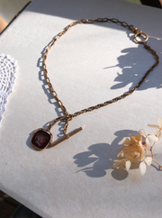 Ernie Intaglio T-Bar Watch Chain, Gold Fill - Stone Cooper