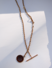 Archie Intaglio T-Bar Watch Chain, Gold Fill - Stone Cooper