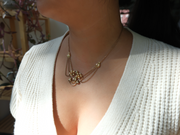 Vintage Carl-Art Flower Festoon Necklace, Gold-Fill - Stone Cooper