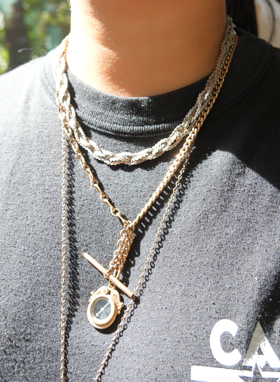 Valerie Compass, T-Bar Gold Fill Necklace - Stone Cooper