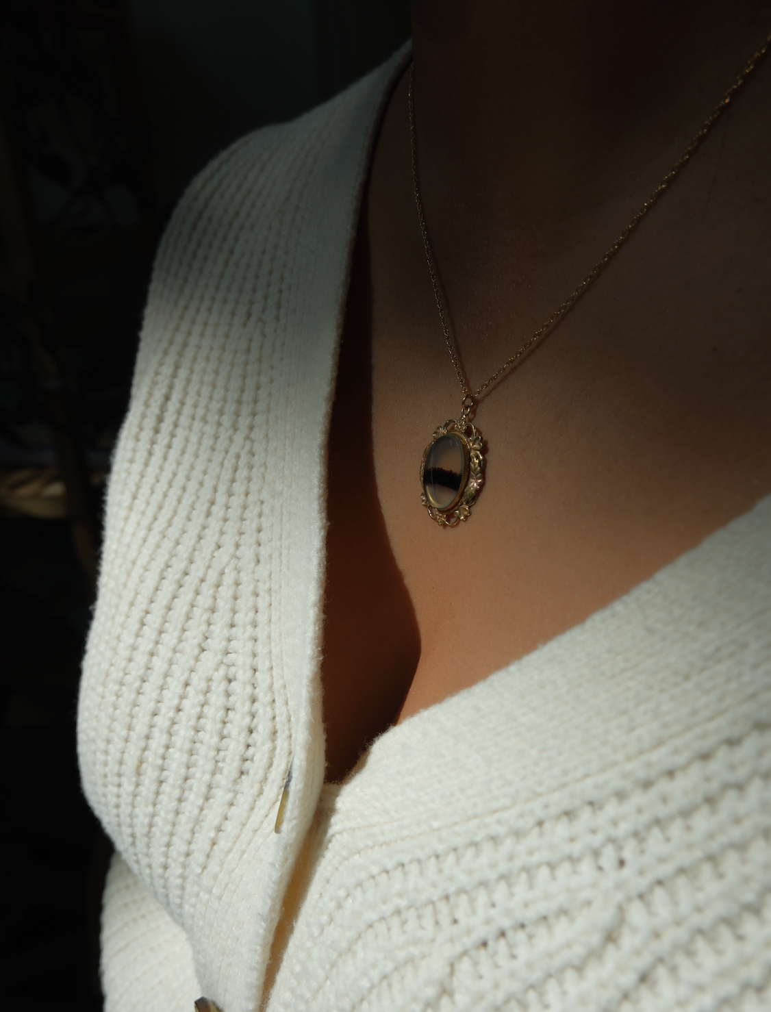 Josephine Moss Agate Necklace - Stone Cooper