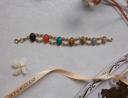 Darlene Double Strand Vintage Scarab Bracelet (7") - Stone Cooper