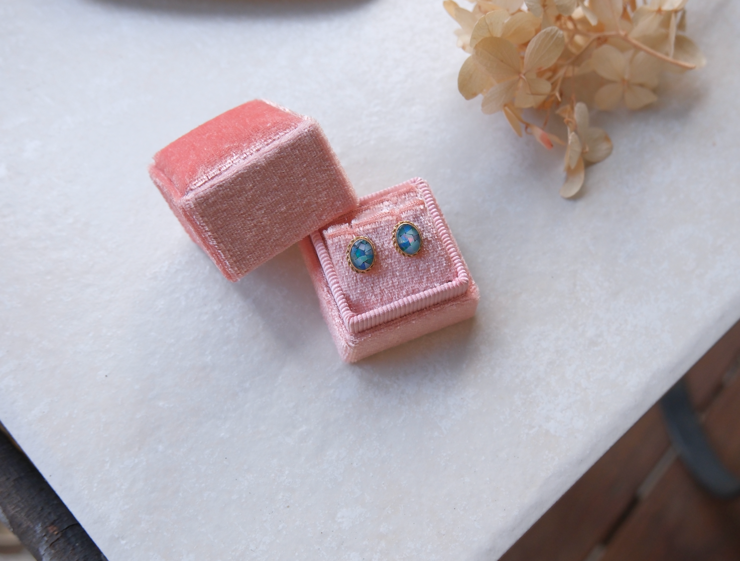 Opal 14K Mosaic Tutu Studs - Stone Cooper