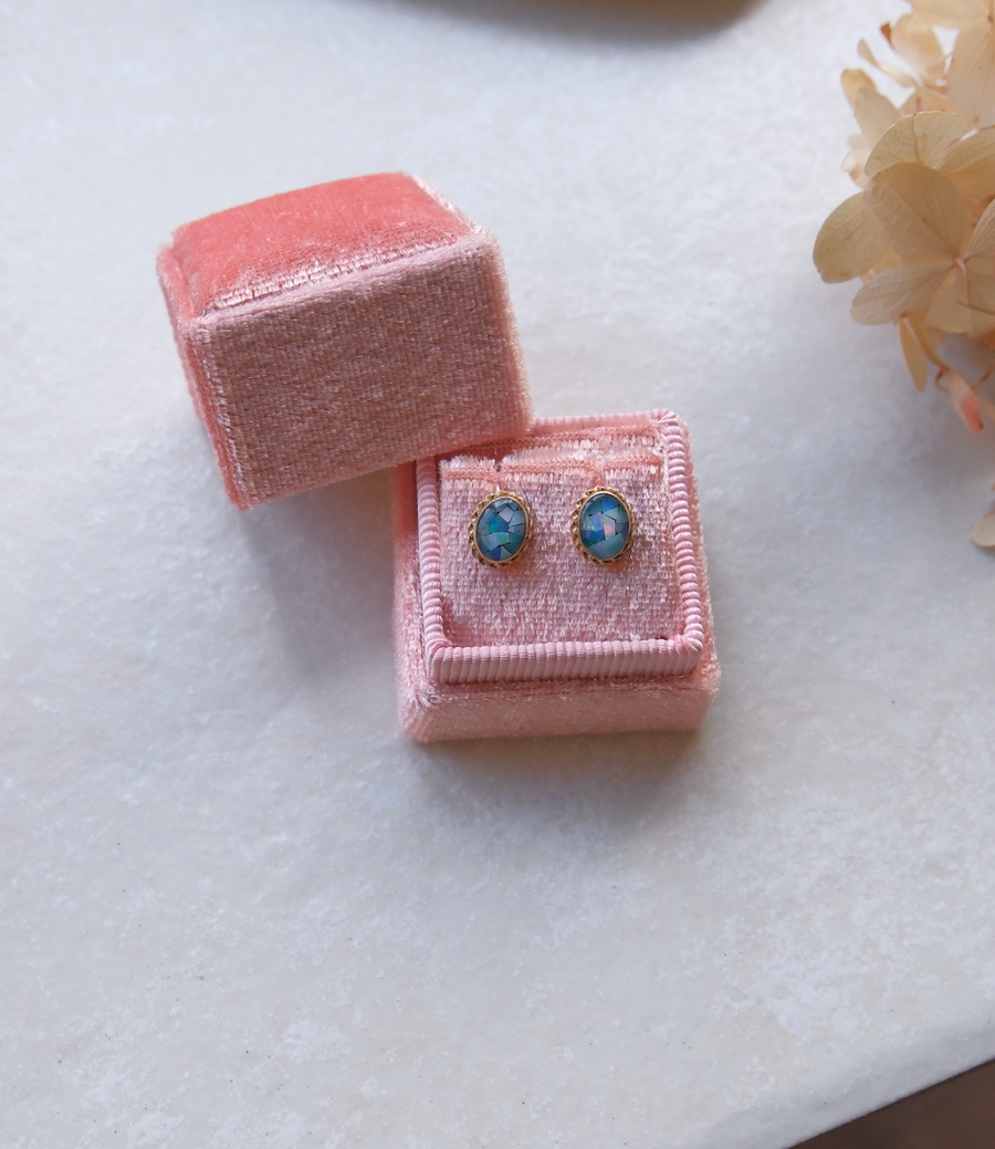 Opal 14K Mosaic Tutu Studs - Stone Cooper