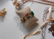 Polly Double Strand Vintage Scarab Bracelet (7.5") - Stone Cooper